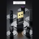 Usams® Bluetooth adapter, USB -> Bluetooth5.1, Bluetooth vevő, Plug&Play, kompatibilis Windows/Linux, fekete