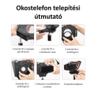 Suban® hordozható súgógép, olvasóeszköz DSLR / okostelefonokhoz, szűkítőgyűrűvel, 2db vakupapucs foglalat + 1/4" rögzítő csavarmenet, élő közvetítéshez vagy interjúhoz, fekete