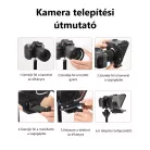 Suban® hordozható súgógép, olvasóeszköz DSLR / okostelefonokhoz, szűkítőgyűrűvel, 2db vakupapucs foglalat + 1/4" rögzítő csavarmenet, élő közvetítéshez vagy interjúhoz, fekete