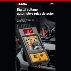   ANENG® Autós relé teszter, univerzális autós relé vizsgáló műszer, 12V/24V, állapotmérő, 4 PIN és 5 PIN relé mérés, LCD kijelző