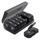 Darrow® hordozható gyógyszeradagoló doboz, utazó gyógyszertartó, 7 napos, 14 rekeszes, ABS műanyag, fekete