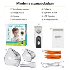 Ultrahangos inhalátor, csendes technológia, állítható porlasztó, szemnedvesítő készülék, gyerekeknek és felnőtteknek, fehér/fekete