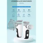 Ultrahangos inhalátor, csendes technológia, állítható porlasztó, szemnedvesítő készülék, gyerekeknek és felnőtteknek, fehér/fekete