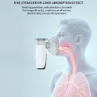 Ultrahangos inhalátor, csendes technológia, állítható porlasztó, szemnedvesítő készülék, gyerekeknek és felnőtteknek, fehér/fekete