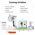 Ultrahangos inhalátor, csendes technológia, állítható porlasztó, szemnedvesítő készülék, gyerekeknek és felnőtteknek, fehér/fekete
