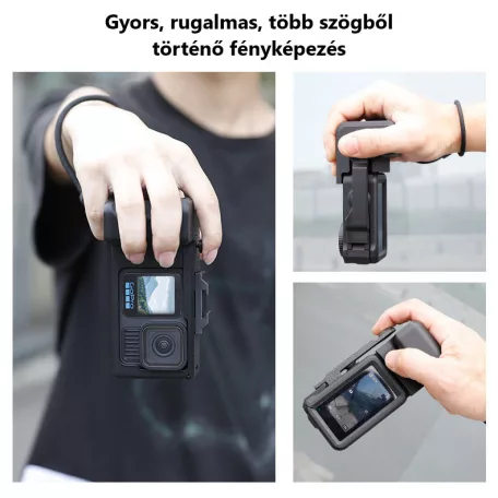Ergonomikus akciókamera markolat, gyorsan felszerelhető fogantyú, DSLR adapter, Gopro hero 9/10/11/12/13-hoz kompatibilis