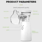 Hordozható ultrahangos inhalátor, mikrohálós porlasztó, csendes technológia, tölthető akkuval, gyerekeknek és felnőtteknek, fehér