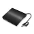 Hordozható külső CD/DVD író, USB/USB-C kettős interfész, DVD-8x/CD-24x írási sebesség, USB 3.0, Plug&Play, fekete 