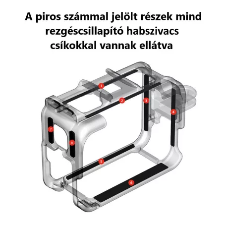 aMagisn® sportkamera gyorskioldós védőkeret, kompatibilis Insta360 Ace/Ace Pro kamerákkal, akciókamera rögzítőkeret, alumínium