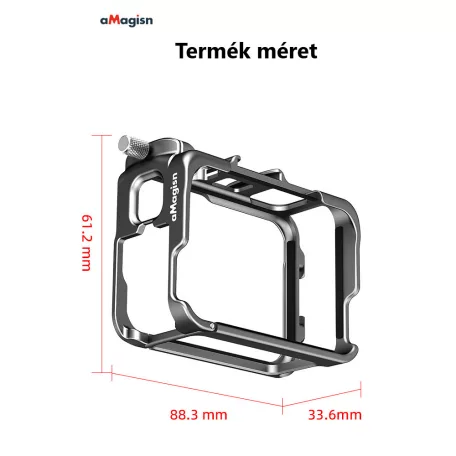 aMagisn® sportkamera gyorskioldós védőkeret, kompatibilis Insta360 Ace/Ace Pro kamerákkal, akciókamera rögzítőkeret, alumínium