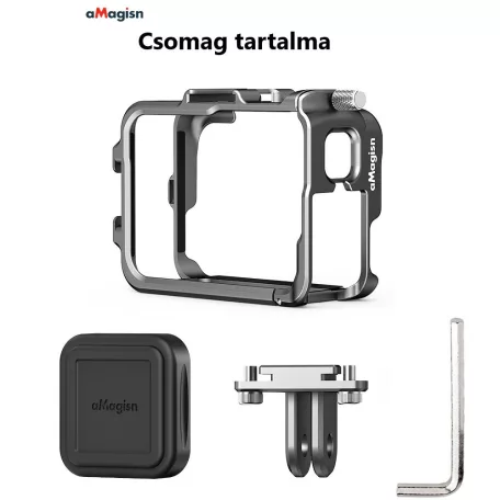 aMagisn® sportkamera gyorskioldós védőkeret, kompatibilis Insta360 Ace/Ace Pro kamerákkal, akciókamera rögzítőkeret, alumínium