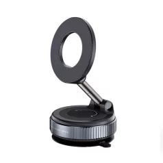   Enja® univerzális mobiltelefontartó, MagSafe kompatibilis,szélvédőre és műszerfalra alkalmas, vákuumos tapadókoronggal, 360°-ban forgatható, fekete