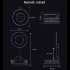 Enja® univerzális mobiltelefontartó, MagSafe kompatibilis,szélvédőre és műszerfalra alkalmas, vákuumos tapadókoronggal, 360°-ban forgatható, fekete