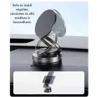Enja® Mágneses mobiltelefontartó, univerzális vákuumos tapadókoronggal, MagSafe kompatibilis, szélvédőre és műszerfalra alkalmas, 360°-ban forgatható, fekete