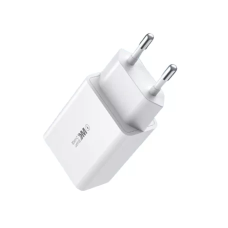 WEKOME® USB hálózati töltő adapter, 10W, 2 port, túlterhelés elleni védelem, fehér