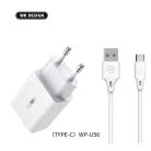 WEKOME® USB hálózati töltő adapter, 10W, 2 port, túlterhelés elleni védelem, fehér