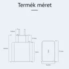 WEKOME® USB hálózati töltő adapter, 20W gyorstöltés, 1xUSB-A kimenet, 1xUSB-C kimenet, túlterhelés elleni védelem, fehér