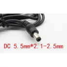 Univerzális hálózati adapter tápegység, 12V/2A kimenet, Ø5.5/2.5mm csatlakozó, fekete