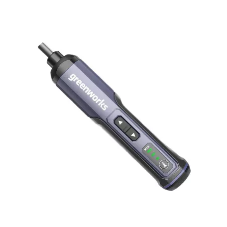 Greenworks® akkumulátoros csavarbehajtó, 25-db bitkészlettel, 3 fokozatos, 4V , 2000mAh Li-Ion akku, szürke