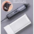 Greenworks® akkumulátoros csavarbehajtó, 25-db bitkészlettel, 3 fokozatos, 4V , 2000mAh Li-Ion akku, szürke