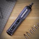 Greenworks® akkumulátoros csavarbehajtó, 25-db bitkészlettel, 3 fokozatos, 4V , 2000mAh Li-Ion akku, szürke