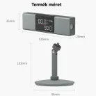 DUKA® multifunkciós lézeres szintező, szögmérő, vízszintmérő, keresztvonalas,  pontosság, ±0.5°, tripod állvánnyal, szürke