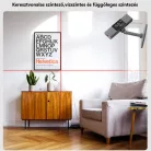 DUKA® multifunkciós lézeres szintező, szögmérő, vízszintmérő, keresztvonalas,  pontosság, ±0.5°, tripod állvánnyal, szürke