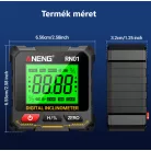 ANENG® multifunciós szögmérő, digitális dőlésmérő és vízszintmérő, LCD kijelző, háttérvilágítás, mágneses hátlap, fekete
