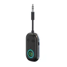Bluetooth transzmitter adapter, BT V5.3, Jack 3.5mm, kihangositó, beépített mikrofon, kétirányú jelátvitel, Plug & Play, fekete