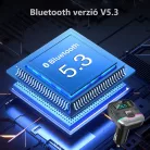 Autós bluetooth FM transzmitter, BT V5.3, kihangosító, beépített mikrofon, 3 port, PD 25W QC töltés, LED kijelző, RGB LED, fekete