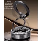 Univerzális autós telefontartó, MagSafe kompatibilis, vákuumos tapadókoronggal, műszerfalra, 360°-ban forgatható, szürke