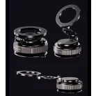 Univerzális autós telefontartó, MagSafe kompatibilis, vákuumos tapadókoronggal, műszerfalra, 360°-ban forgatható, szürke