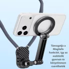 Flexibilis nyakba akasztható telefontartó, élő közvetítéshez vagy vloghoz, MagSafe kompatibilis, szürke
