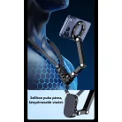 Flexibilis nyakba akasztható telefontartó, élő közvetítéshez vagy vloghoz, MagSafe kompatibilis, szürke