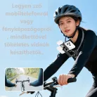 Flexibilis nyakba akasztható telefontartó, élő közvetítéshez vagy vloghoz, iPhone és Android egyaránt alkalmas, szürke