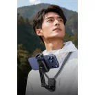 Flexibilis nyakba akasztható telefontartó, élő közvetítéshez vagy vloghoz, iPhone és Android egyaránt alkalmas, szürke