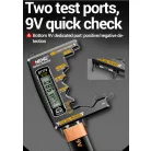 ANENG® Digitális Elemteszter, LCD kijelző, akkumulátor-/elemfeszültség-mérő,1.5V-12V, hátralévő kapacitás kijelzés, szürke
