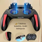 Okostelefon Kontroller, PUBG kompatibilis, beépített hűtőventilátor, 4.7’’- 6.5’’iPhone és Android mobiltelefonokra, fekete