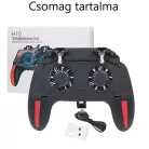 Okostelefon Kontroller, PUBG kompatibilis, beépített hűtőventilátor, 4.7’’- 6.5’’iPhone és Android mobiltelefonokra, fekete