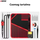 ANENG® forrasztópáka Készlet, 11db-os készlet, állítható hőmérséklet: 200°C~450°C, 60W, hordtáskával, piros/fekete