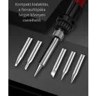 ANENG® forrasztópáka Készlet, 11db-os készlet, állítható hőmérséklet: 200°C~450°C, 60W, hordtáskával, piros/fekete
