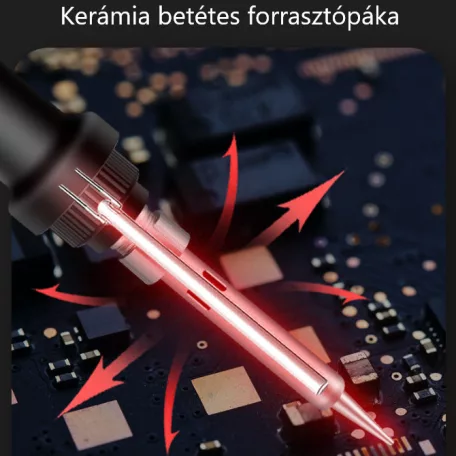 ANENG® forrasztópáka Készlet, 11db-os készlet, állítható hőmérséklet: 200°C~450°C, 60W, hordtáskával, piros/fekete