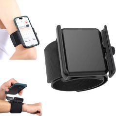   Univerzális mobiltelefontartó, karon/csúkrón viselhető, 360°-ban forgatható, sportoláshoz tervezett, fekete