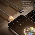 REMAX® digitális Type-C vezetékes fülhallgató, beépített mikrofonnal, hangerőváltás/zene-/híváskezelés, fekete szín