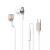 REMAX® digitális USB-C vezetékes fülhallgató, beépített mikrofonnal, hangerőváltás/zene-/híváskezelés, fehér