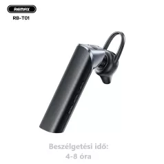   Remax® Bluetooth Headset, Bluetooth V5.4 verzió, modern dizájn, HD mikrofon, akár max. 8 óra beszélgetési idő, fekete