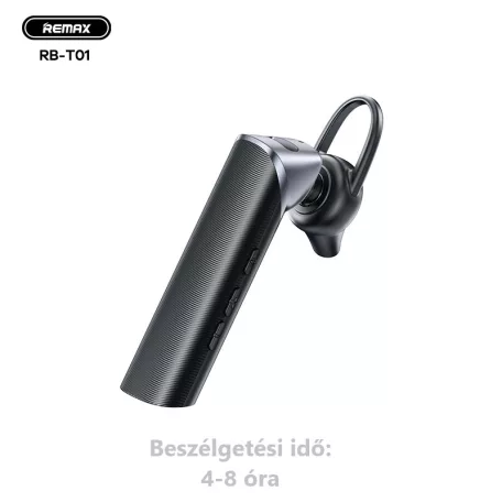 Remax® Bluetooth Headset, Bluetooth V5.4 verzió, modern dizájn, HD mikrofon, akár max. 8 óra beszélgetési idő, fekete