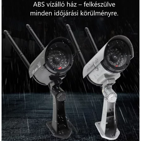 RDC® Kültéri ál-biztonsági kamera, Villogó piros LED-del, forgatható és dönthető tartóval, fekete