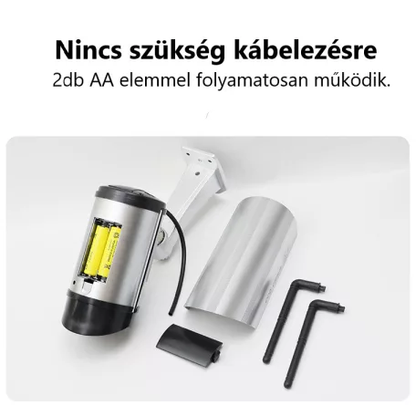 RDC® Kültéri ál-biztonsági kamera, Villogó piros LED-del, forgatható és dönthető tartóval, fekete