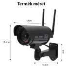 RDC® Kültéri ál-biztonsági kamera, Villogó piros LED-del, forgatható és dönthető tartóval, fekete